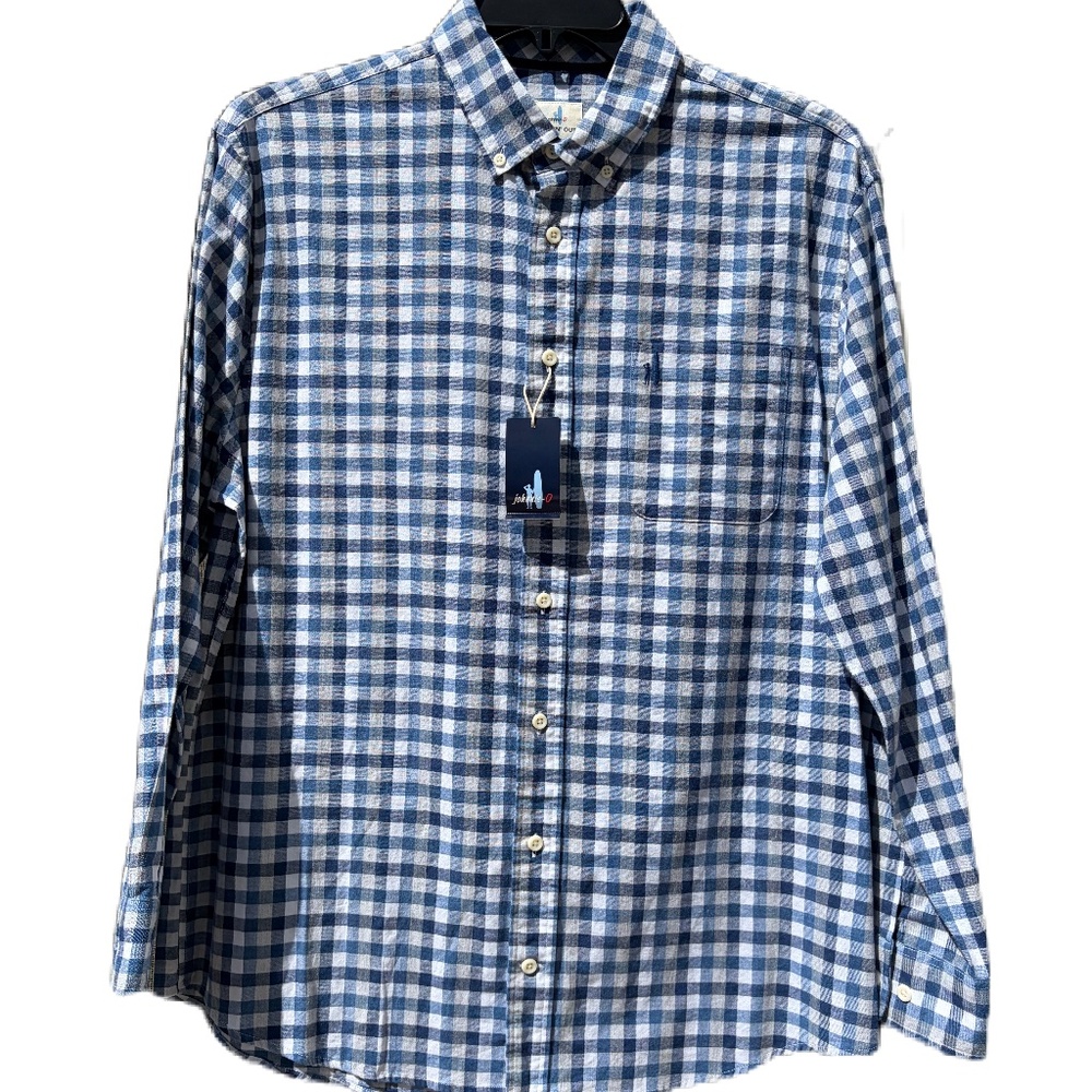 Johnnie-O Hangin Out Arthur plaid button down Large
